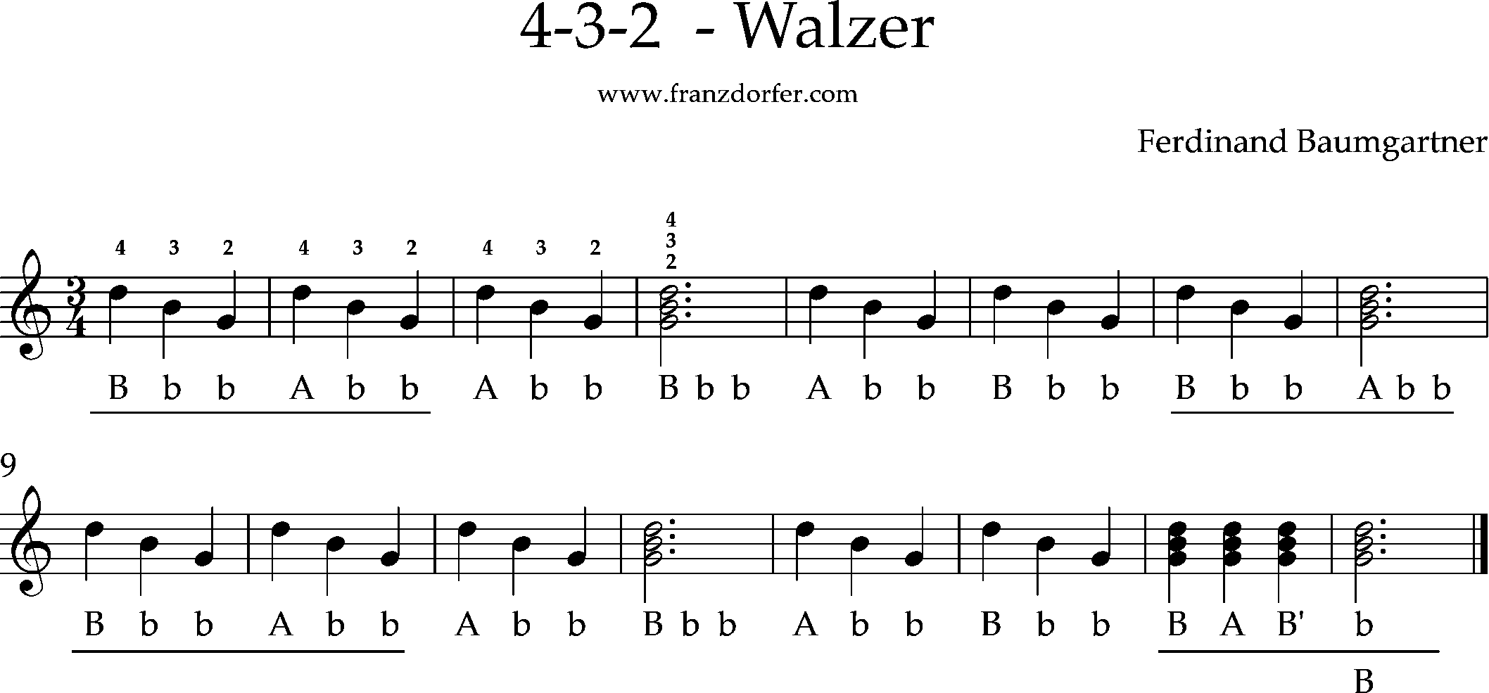 steirische Harmonika lernen- 4-3-2- Walzer